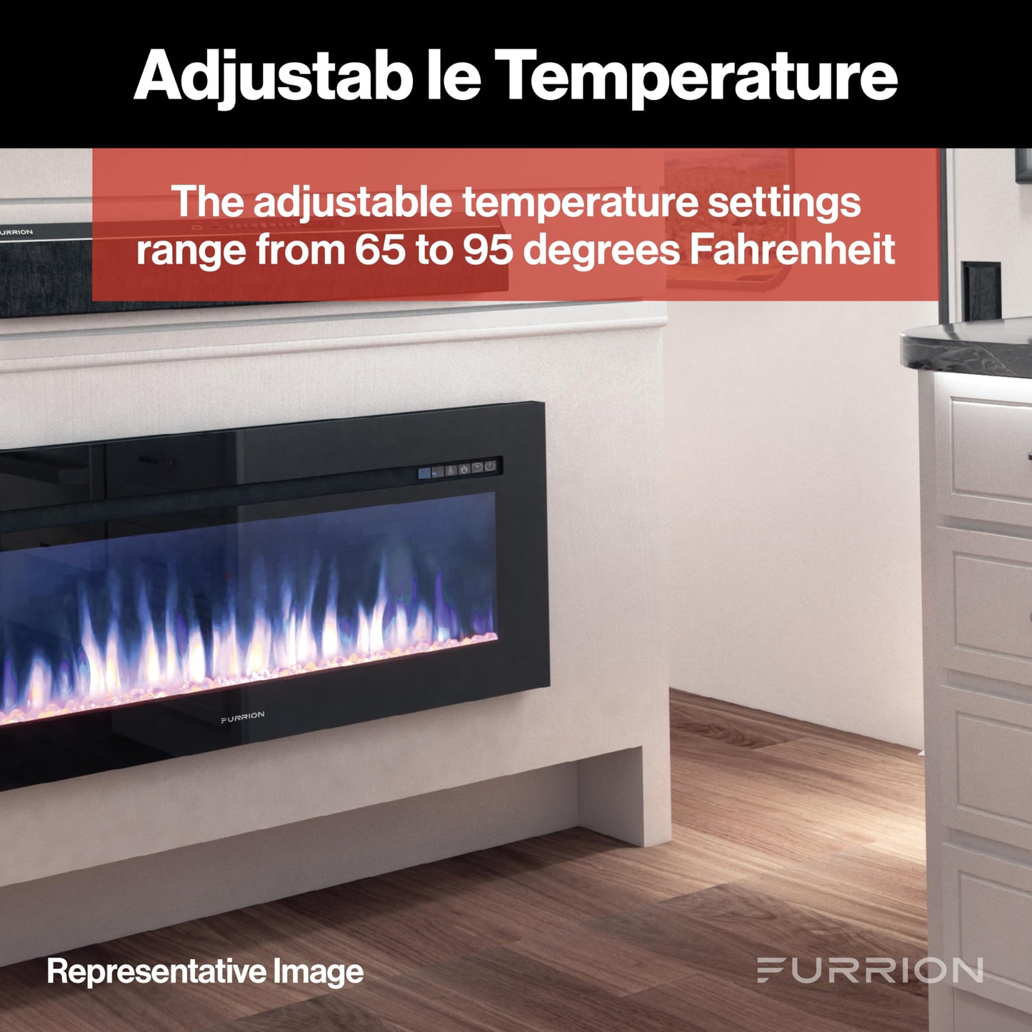 Furrion 30" Electric Fireplace for RV-FF30SW15A-BL