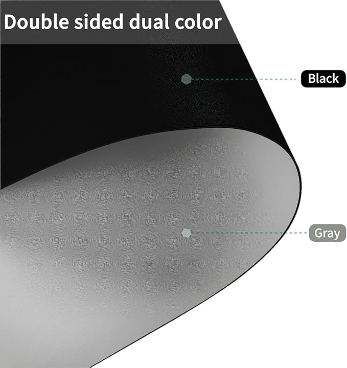 Leather Table Cover,1.8mm Thick,42x42 Inch Table Protector,Table Protector for Dining Room Table,Dining Table Cover,Table Cover Protector,Dining Table Protector Rectangle(Black+Gray,42x42)