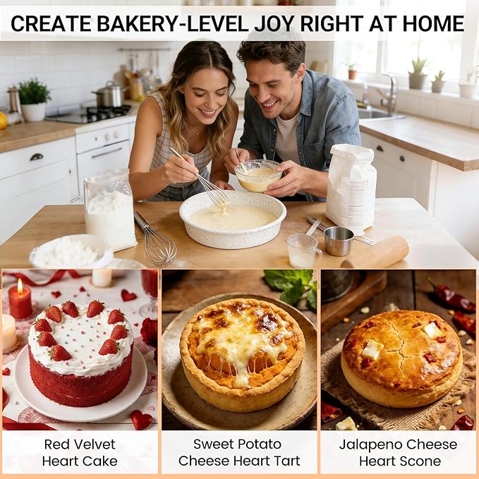 SJ 6 Inch Silicone Round Cake Pan with Metal Reinforced Frame Set of 3, Nonstick Silicone Cake Mold for Baking Suitable for Making Layers, Cheese & Chocolate Cakes