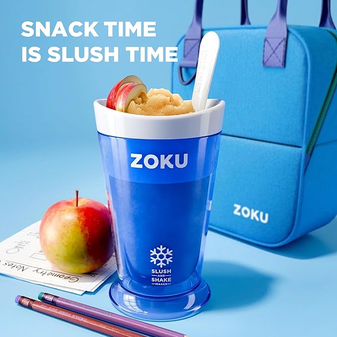ZOKU Original Slush and Shake Maker, Slushy Cup for Quick Frozen Homemade Single-Serving Slushies, Fruit Smoothies, and Milkshakes in Minutes, BPA-free, Shark
