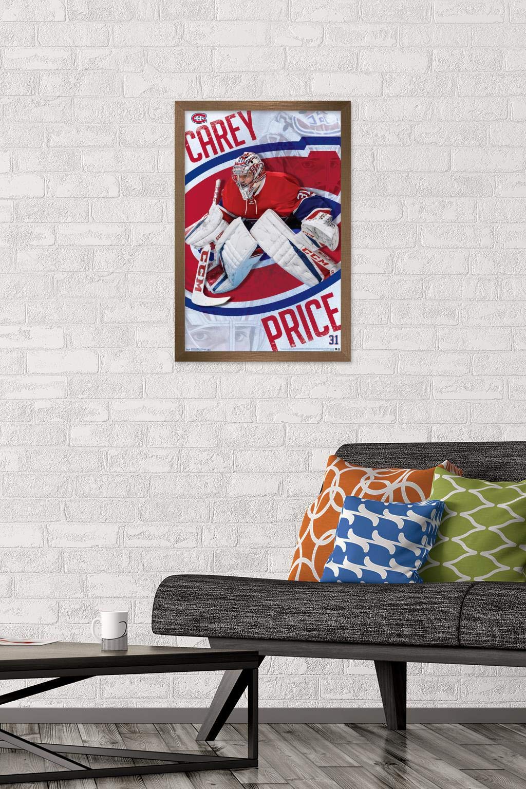 Trends International NHL Montreal Canadiens - Carey Price 17 Wall Poster, 14.725" x 22.375", Bronze Framed Version
