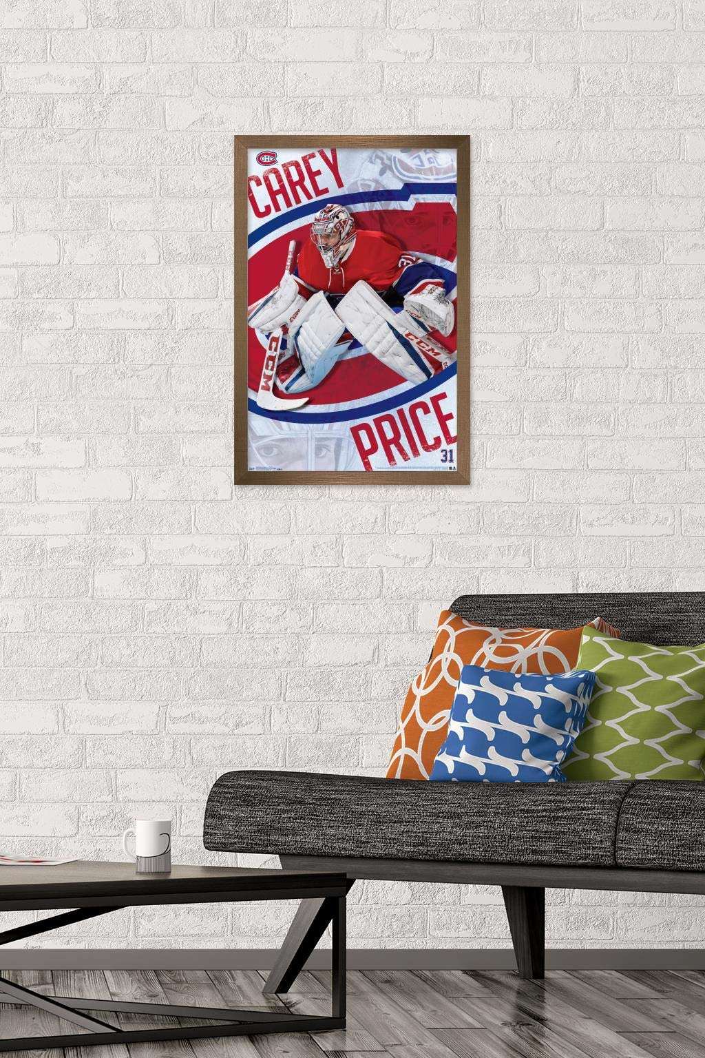 Trends International NHL Montreal Canadiens - Carey Price 17 Wall Poster, 14.725" x 22.375", Bronze Framed Version