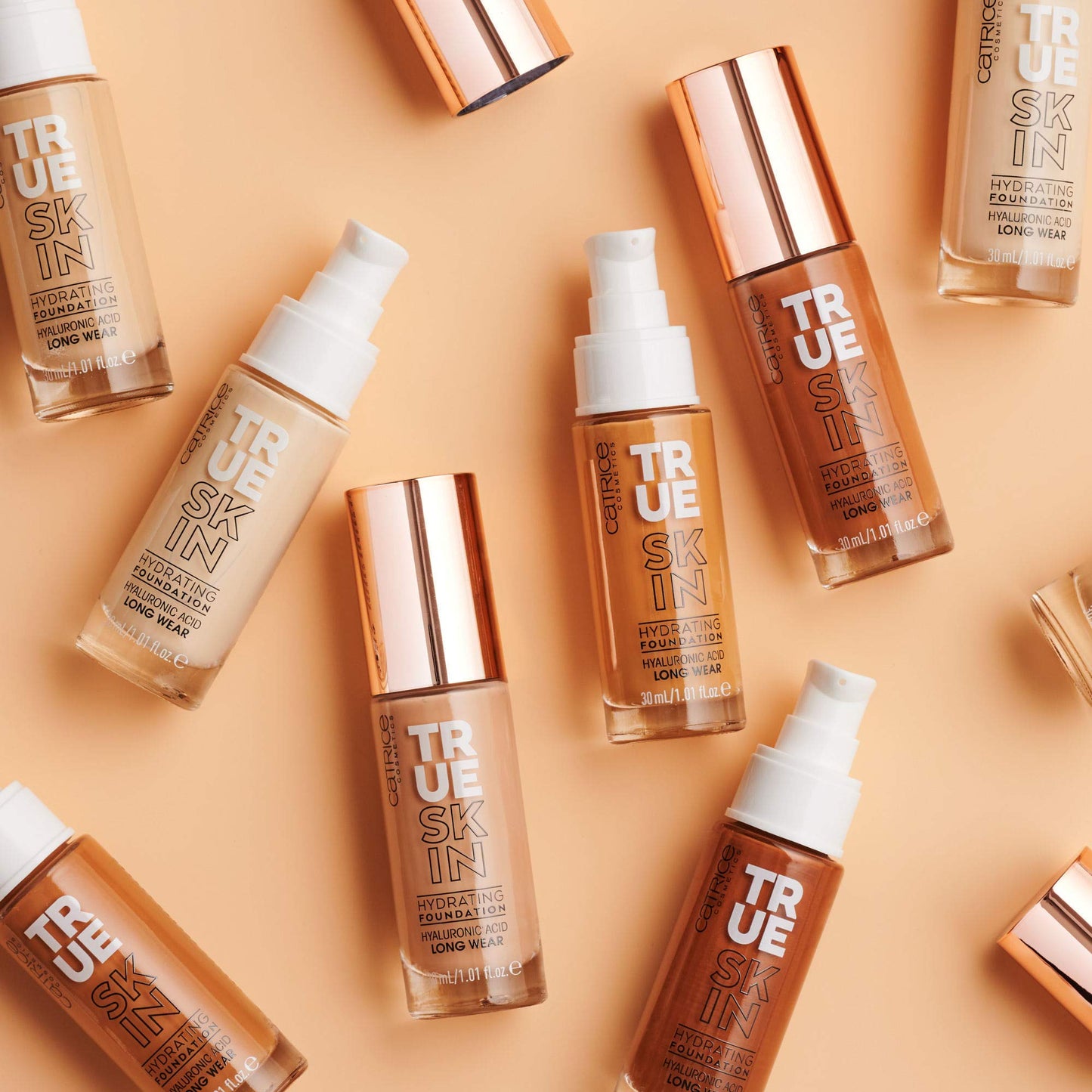 Catrice | True Skin Hydrating Foundation | Lightweight Buildable Coverage with Hyaluronic Acid and Watermelon Seed Oil | Vegan & Cruelty Free (015 | Warm Vanilla)