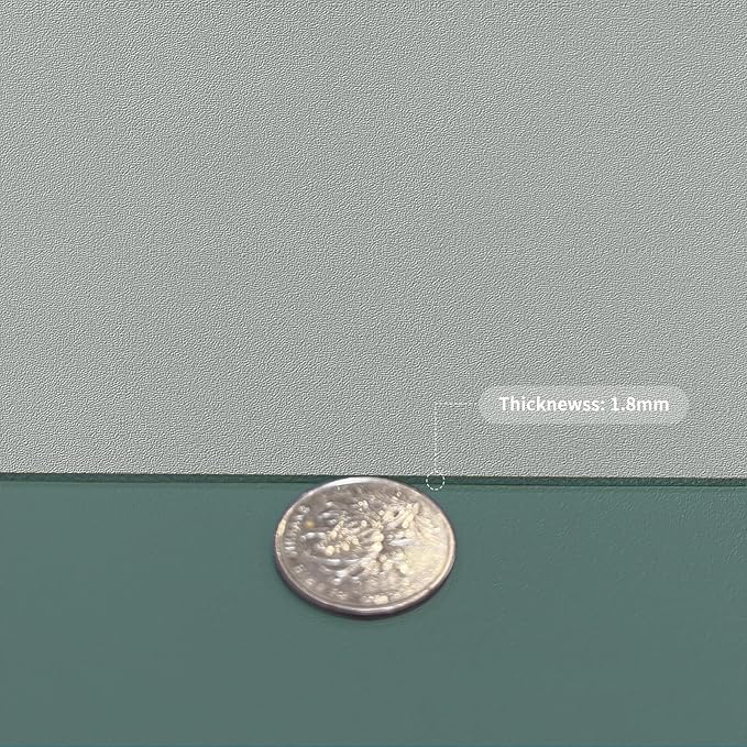 Leather Table Cover,1.8mm Thick,30x60 Inch Desk Cover,Large Desk Mat,Table Protector,Table Cover Protector,Dining Table Cover Protector,XL Desk Mat(Aqua Blue+Gray,30x60)