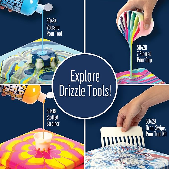 FolkArt Drizzle Pour Cup, 3-Slotted Divided Pour Cup Perfect for Fluid Paint Pouring Arts and Crafts Projects, 50426