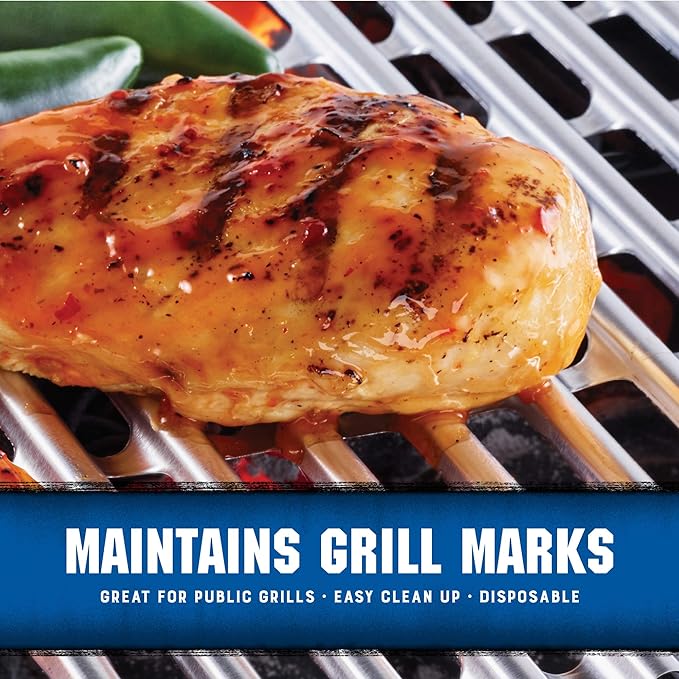Kingsford Disposable Grill Liners, Heavy Duty Aluminum Foil Grill Toppers for Outdoor BBQ Grills, Helps Prevent Food and Sauce Falling Through Grates, 16 x 11.75 in, 4 Count