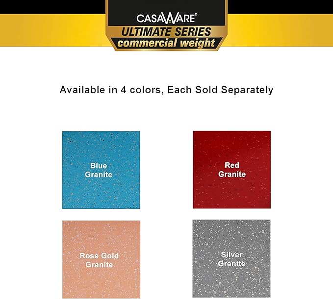 casaWare 2pc Ultimate Commercial Weight 15 x 10 x 1-Inch Cookie Sheet Set (Rose Gold Granite)