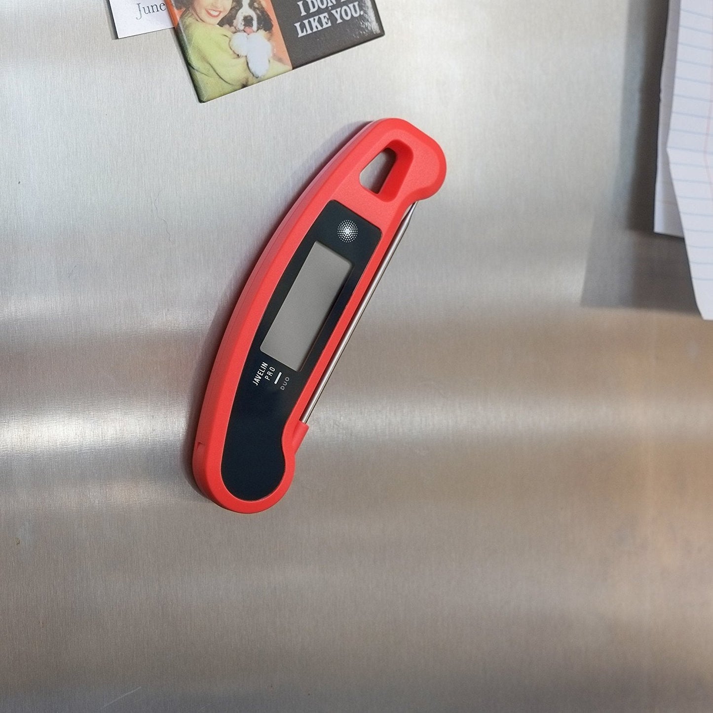 Lavatools Javelin® PRO Duo Ultra-Fast 2-Second Professional Digital Instant Read Meat Thermometer for Grill and Cooking, Auto-Rotating Backlit Display, IP65 Water Resistant – Olive