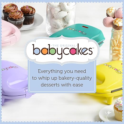 Babycakes Cake Pop Maker by Select Brands - Kit for Birthdays & More - Includes Decorating Stand & 50 Sticks - Features Non-Stick Coating - Makes 12 Cake Pops