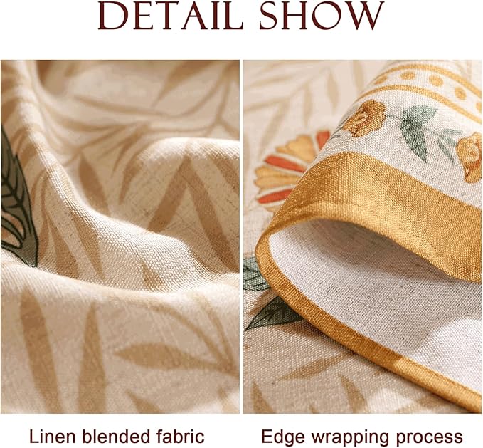 patdrea Designer Linen Tablecloth for Square Table,Vintage Durable Floral Pattern Table Cloth,Dacorative Cover for Kitchen Dining,Parties Christmas,Thanksgiving,Party,67"x67"-Cornflowers