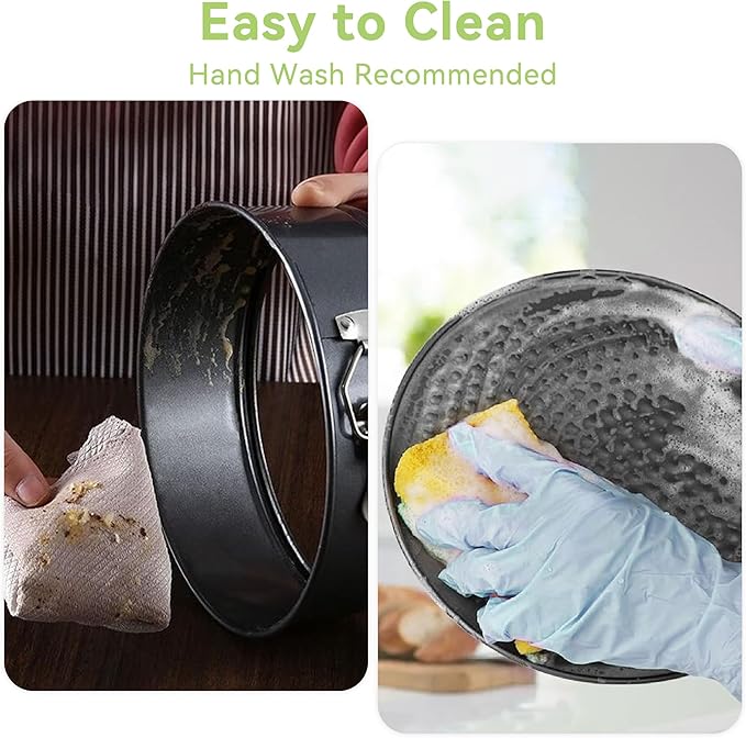 USLAI Springform Pan, 4/6/7/8/9/10 Inch Nonstick Cheesecake Pan with Removable Bottom, Easy to Clean, Ideal for Baking Cakes, Pies and Quiches - 10 Inch