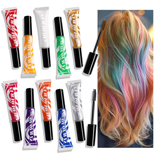 MLSMILE Hair Dye for Kids, Temporary Hair Chalk for Girls, 10pcs Temporary Bright Washable Hair Color Dye,DIY hairstyle Hair Color for Kids Women Men Cosplay Halloween Party Birthday Gifts