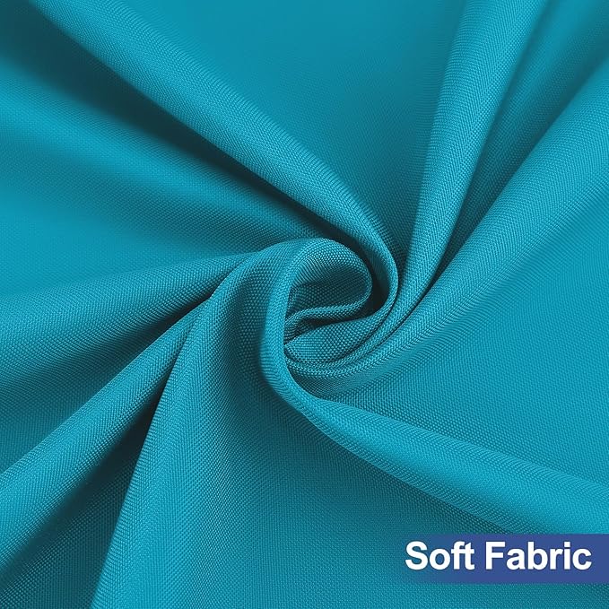 homing Square Table Cloth Cover, Waterproof Polyester Elastic Fitted Tablecloth, Washable Table Protector for Picnic, Camping, Outdoor (Teal, 34" x 34")