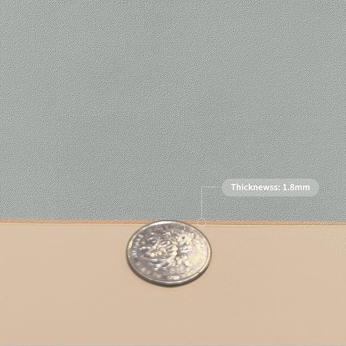 Leather Table Cover,1.8mm Thick,48x72 Inch Table Protector,Table Protector for Dining Room Table,Dining Table Cover,Table Cover Protector,Table Protector Pad(Light Brown+Gray,48x72)