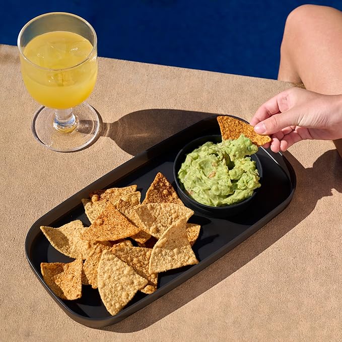 madesmart dipware Small Serving Plate, Collapsible & Removable Dip Bowl for Salsa, Queso, Sald, Olives, Premium Dishwasher & Microwave Safe, Multipurpose Plate & Bowl, Teal