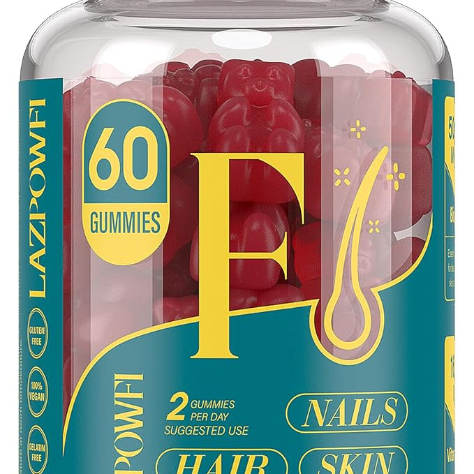 Biotin Gummies for Hair, Skin and Nails - Hair Vitamins for Men & Women, 10,000mcg Max Strength Vitamin B7 for Hair Growth and Stronger Nails,60 Counts - Cranberry Falvor-70