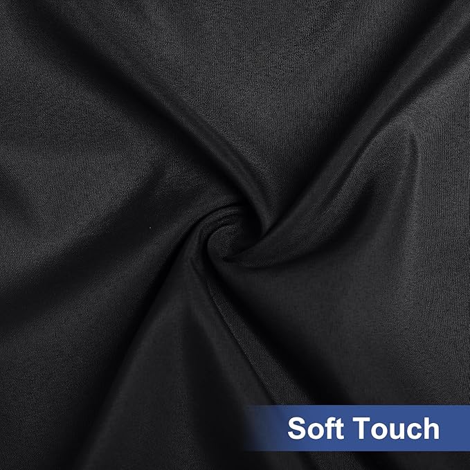 homing Rectangle Table Cloth Cover, Waterproof Polyester Elastic Fitted Tablecloth, Fits for 5 Foot Folding Tables, Washable Table Protector for Picnic, Camping, Outdoor (Black, 36" x 60")