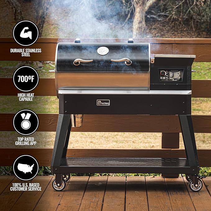 recteq Patio Legend 400 Pellet Smoker Grill, Pellet Grill with Wifi & App Connectivity, Outdoor Smokers Grills, Temp Range 180° to 700+°, BBQ Master Bundle