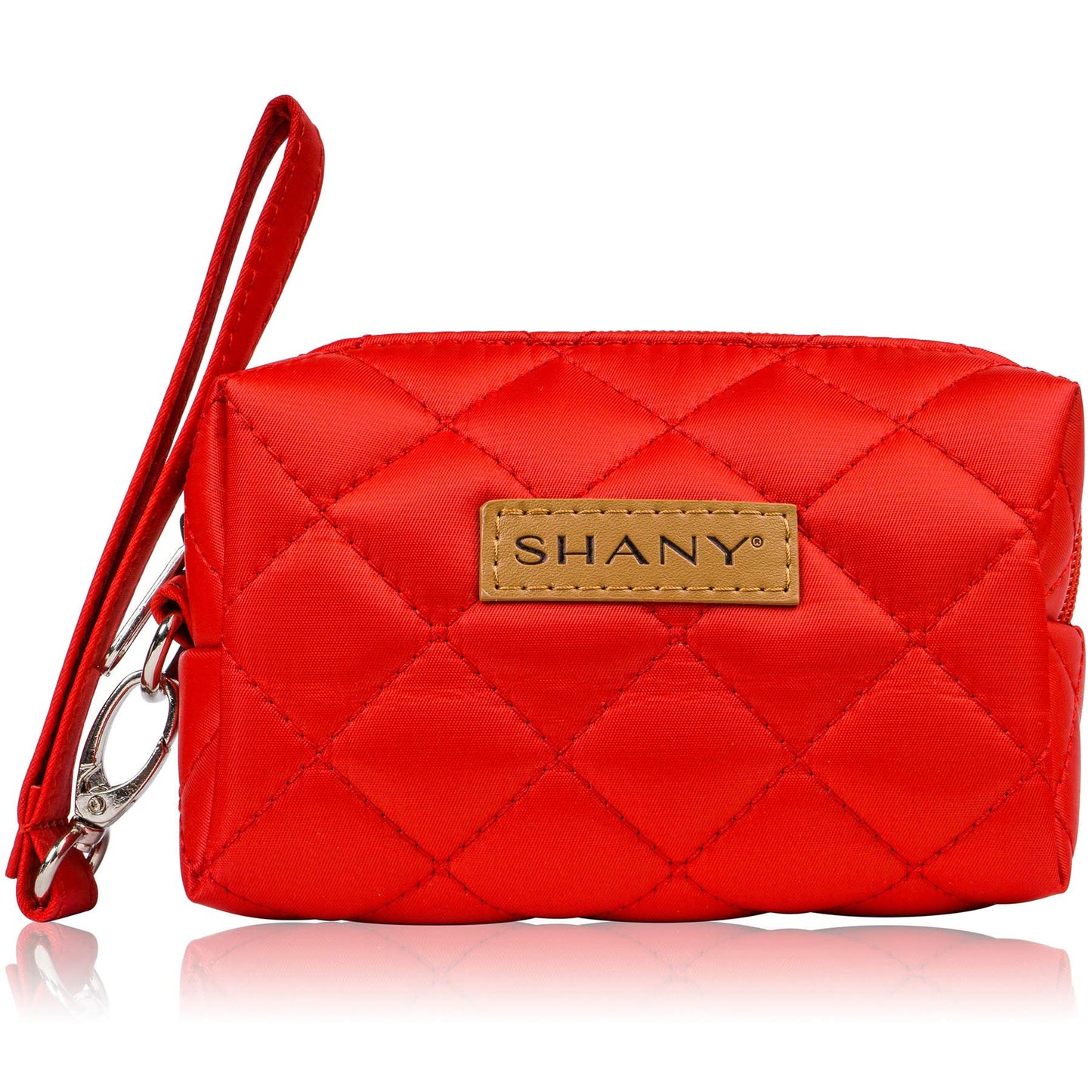 SHANY Limited Edition Travel Makeup Bag Cosmetics Tote Bag Make Up Organizer Women Purse for Toiletries, Cherry Red