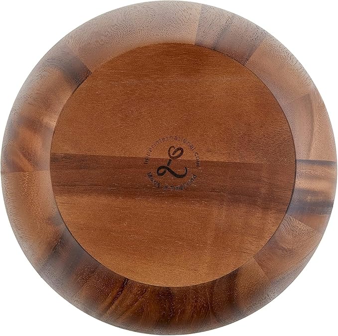 Lipper International Acacia Round Flair Bowl