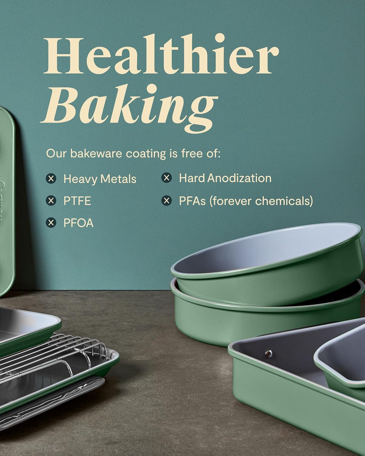 Caraway Non-Stick Ceramic 12-Cup Muffin Pan Duo - Naturally Slick Ceramic Coating - Non-Toxic, PTFE & PFOA Free - Perfect for Cupcakes, Muffins, and More - Slate