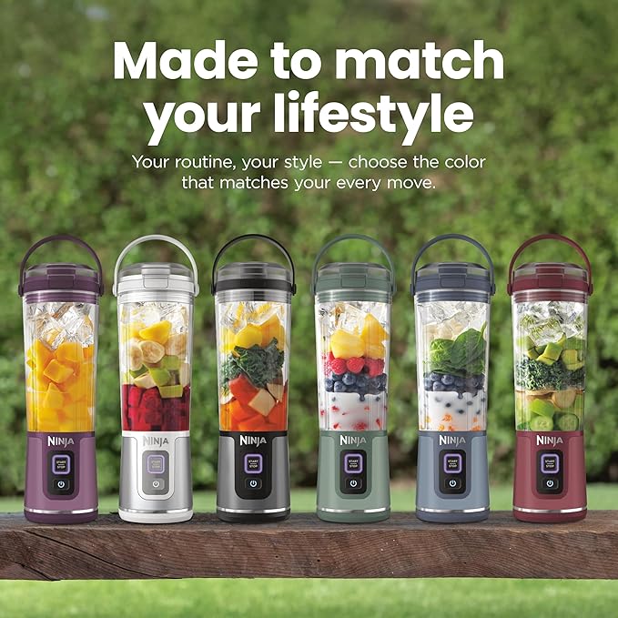 Ninja Blast Portable Blender, Cordless, 18oz. Vessel, Personal Blender For-Shakes and Smoothies, BPA Free, Leakproof-Lid and Sip Spout, USB-C Rechargeable, Dishwasher Safe Parts, Tinted Pink, BC151PK