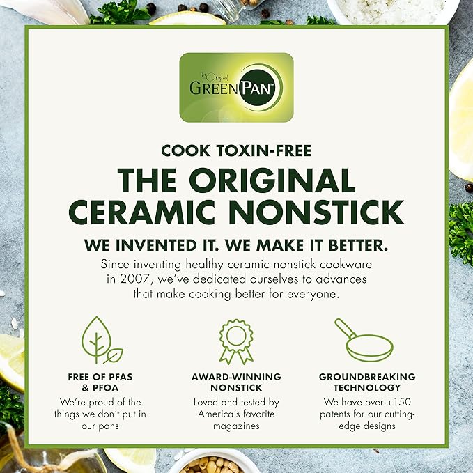 GreenPan Elite Essential Smart Electric 6QT Skillet Pot,Sear Saute Stir-Fry and Cook Rice, Healthy Ceramic Nonstick and Dishwasher Safe Parts, Easy-to-use LED Display, PFAS-Free, Cream White