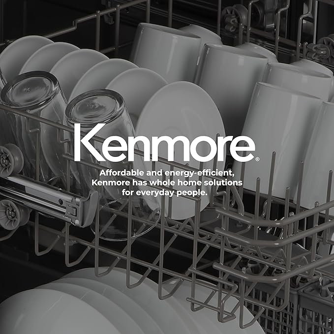 Kenmore 24" Premium Hybrid Tub Dishwasher - UltraWash, MoreSpace Adjustable Rack, High Temp & SmartWash - 12 Place Settings - 54 DBA - ENERGY STAR Certified - White