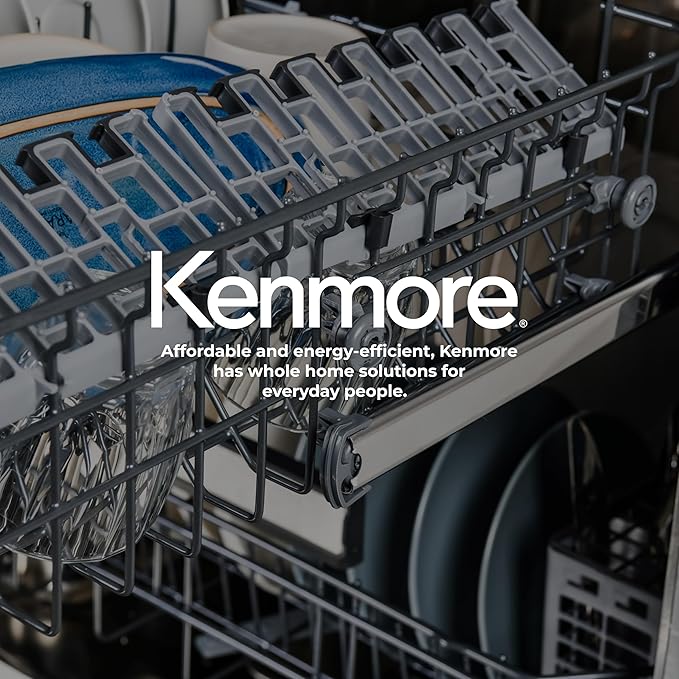 Kenmore Elite 24" Built-In Dishwasher - UltraWash Plus, TurboDry, QuietWash, SmartWash & TurboFlex Third Rack - 15 Place Settings - 42 DBA - ENERGY STAR Certified - Stainless Steel
