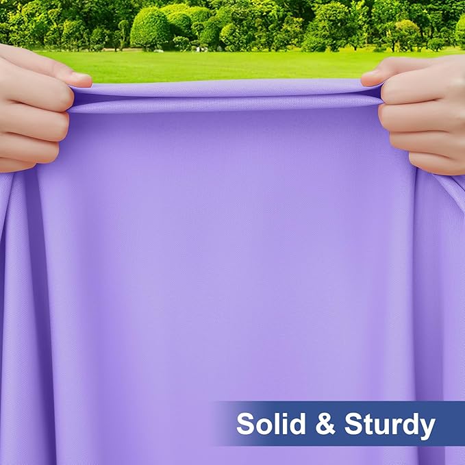 homing Rectangle Table Cloth Cover, Waterproof Polyester Elastic Fitted Tablecloth, Fits for 5 Foot Folding Tables, Washable Table Protector for Picnic, Camping, Outdoor (Lavender, 30" x 60")