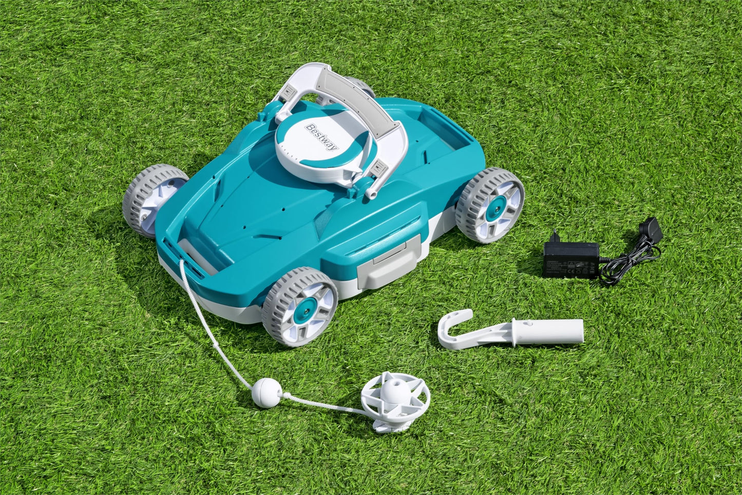 Bestway: AquaTronix: G200 Robotic Pool Vacuum - Cordless Debris Cleaning for Flat-Bottom in/Above Ground Swimming Pools, Maintenance Up to 538 SqFt