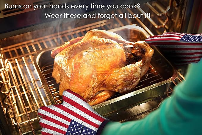 Kitchen perfection XL Silicone Smoker Oven Gloves-Extreme Heat Resistant BBQ Gloves-Handle Hot Food Right on Your Grill Fryer&Pit|Waterproof Grilling Cooking Baking Mitts|Superior Value Set+3 Bonuses