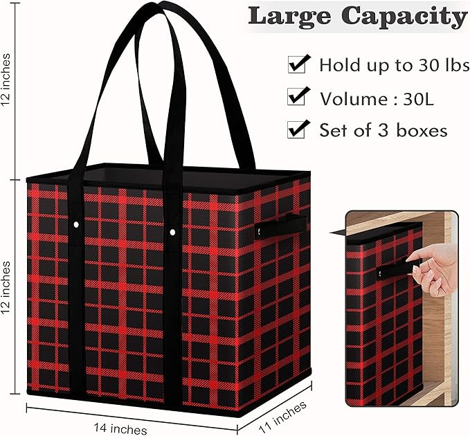 WISELIFE Reusable Grocery Bags 8 Pack,Large Grocery Tote Bag Water Resistant Shopping Bags Foldable Grocery Bag for Clothes,Shoes and Picnic,Red