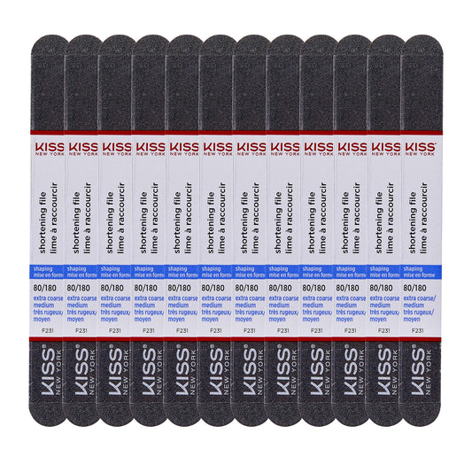 Kiss Shortening file 80 Extra Coarse / 180 Medium F231 - Pack of 12
