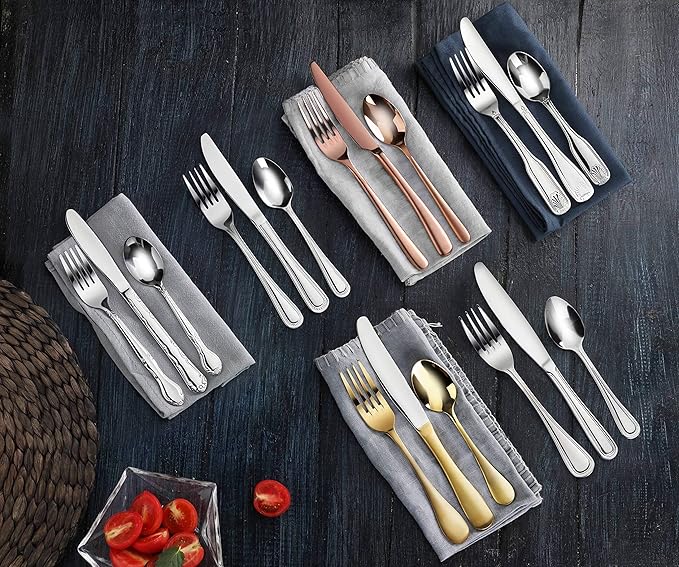 New Star Foodservice 1029420 Bead Pattern, 18/0 Stainless Steel, Dinner/Dessert Spoon, 7.6-Inch, Set of 12