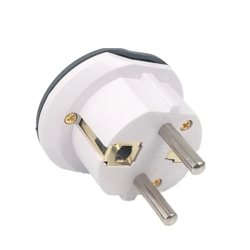 Korea EU Plug Adapter 16A 250V Travel Adapter Converter 2 Round Socket High Quality Universal AU US UK CN To EU KR Wall Socket
