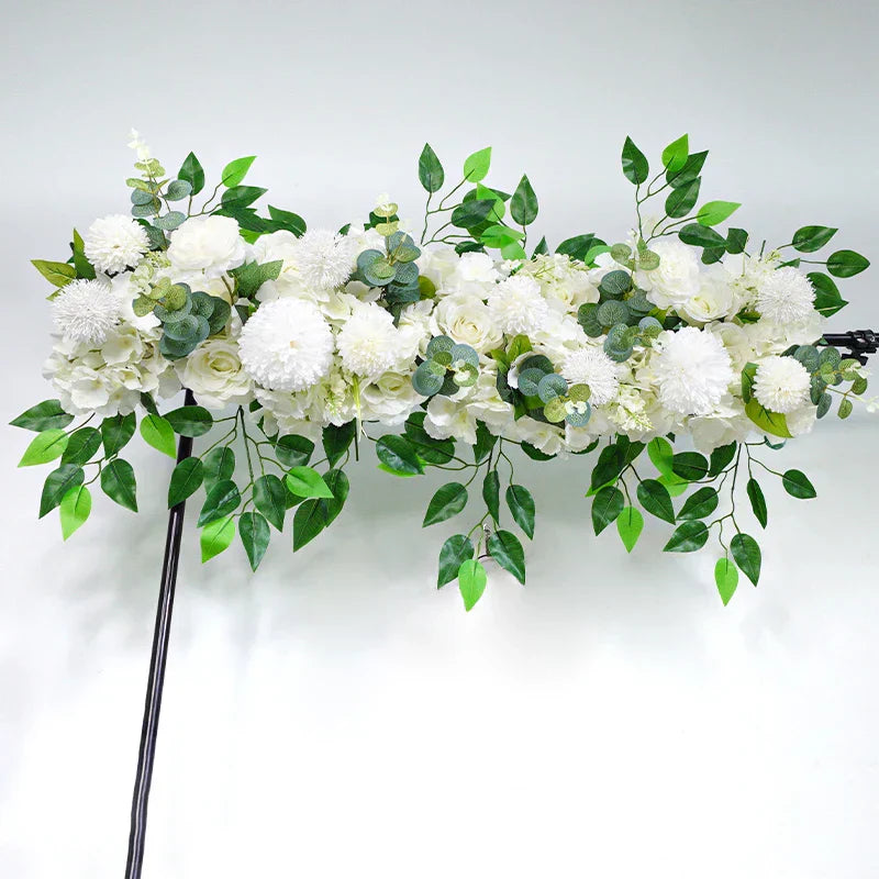 DIY Wedding Flower Wall Decor Silk Peonies Rose Artificial Floral Row Wed Arch Backdrop   wedding supplies garden decor outdoor