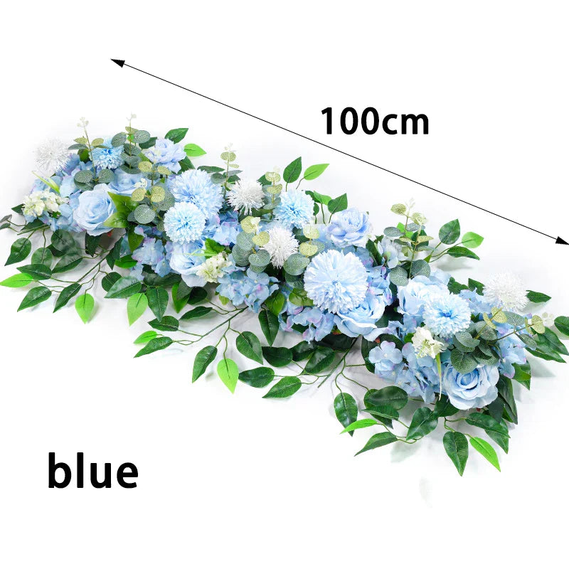 DIY Wedding Flower Wall Decor Silk Peonies Rose Artificial Floral Row Wed Arch Backdrop   wedding supplies garden decor outdoor