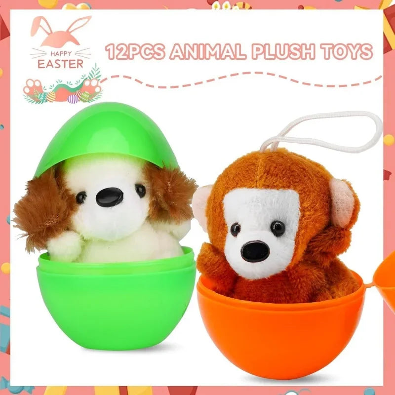 12/24/36pcs Easter Fillable Eggs Colorful Plastic Eggshell Creative Easter Gift Box Children's Toys Wedding Birthday Party Decor