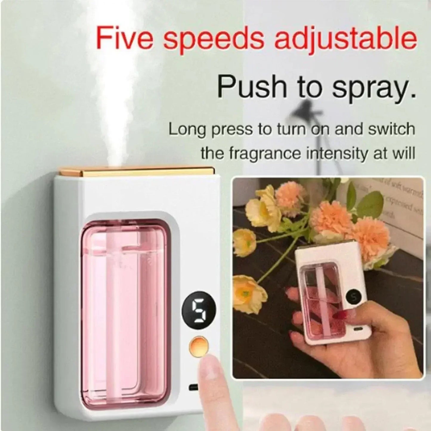 Automatic Aroma Diffuser Fragrance Essential Oil Smart Aromatherapy Machine Hanging Wall Oil Humidifier Bathroom Deodorization ﻿