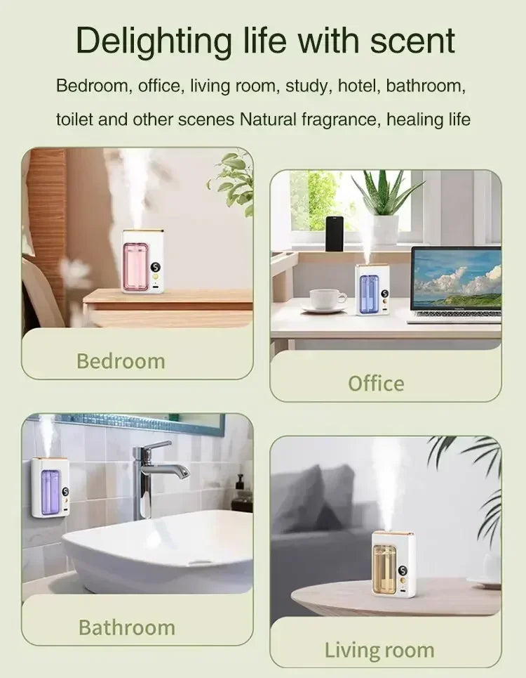 Automatic Aroma Diffuser Fragrance Essential Oil Smart Aromatherapy Machine Hanging Wall Oil Humidifier Bathroom Deodorization ﻿