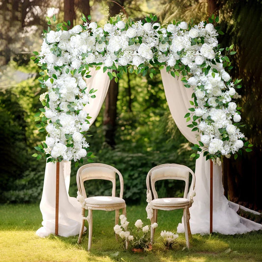 DIY Wedding Flower Wall Decor Silk Peonies Rose Artificial Floral Row Wed Arch Backdrop   wedding supplies garden decor outdoor