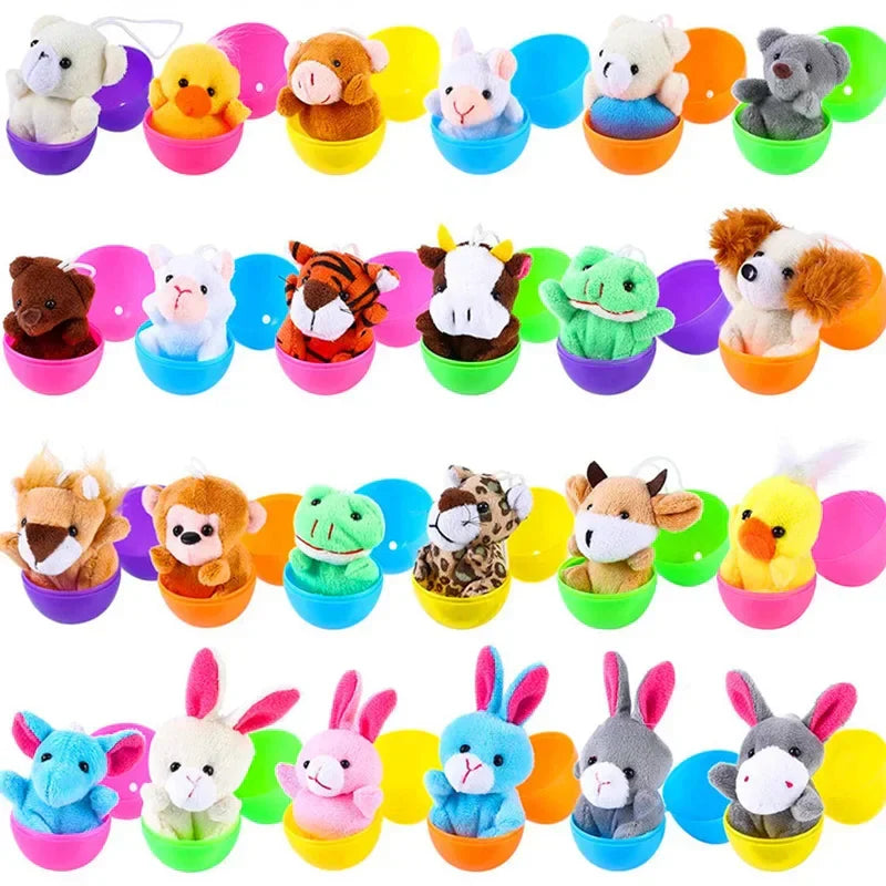 12/24/36pcs Easter Fillable Eggs Colorful Plastic Eggshell Creative Easter Gift Box Children's Toys Wedding Birthday Party Decor