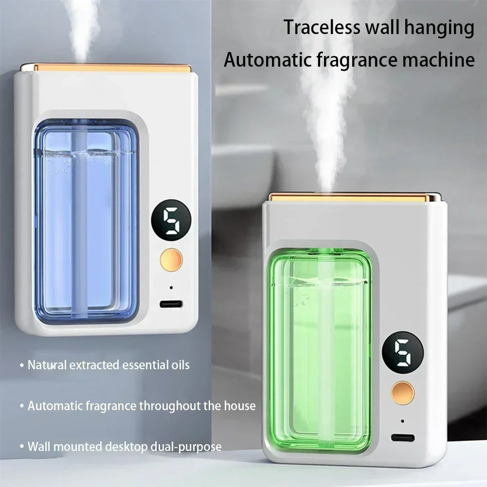 Automatic Aroma Diffuser Fragrance Essential Oil Smart Aromatherapy Machine Hanging Wall Oil Humidifier Bathroom Deodorization ﻿