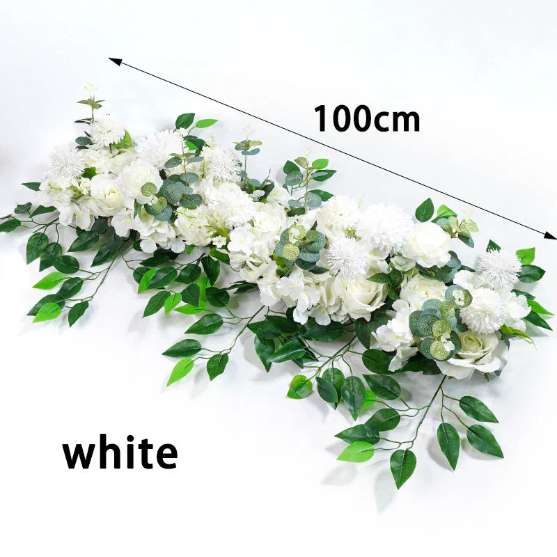 DIY Wedding Flower Wall Decor Silk Peonies Rose Artificial Floral Row Wed Arch Backdrop   wedding supplies garden decor outdoor