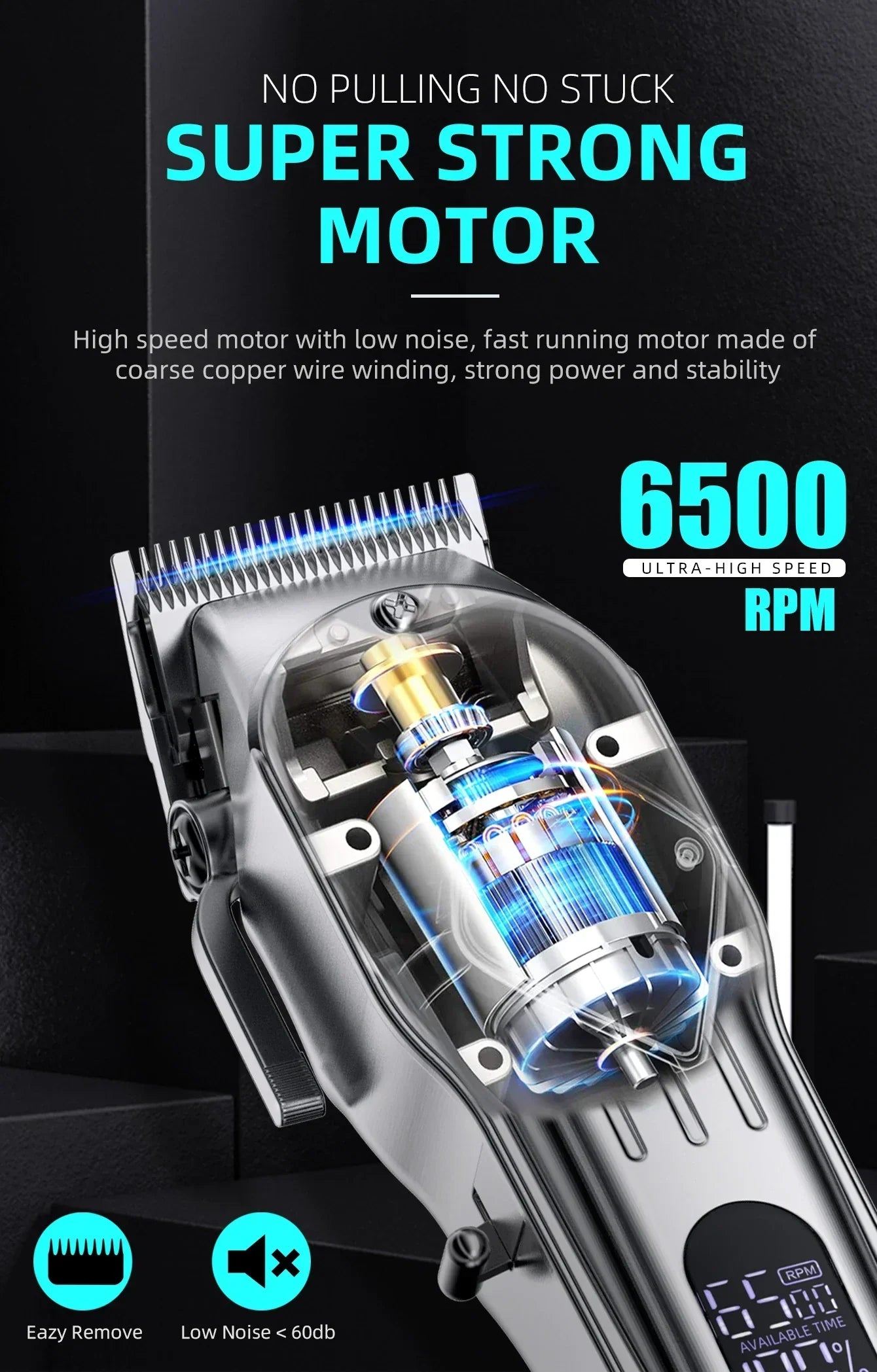 KIKIDO 2in1 Adjustable Cordless Hair Cutting Machine Full Metal Combo Kit Barber Hair Clipper Beard Shaver Kit for Men Gift2575T